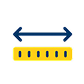 A yellow and blue horizontal bar with a right-pointing arrow, indicating direction or progression.